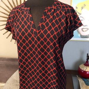 Banana Republic Flutter Sleeve Printed Top